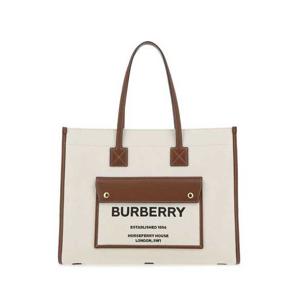 Burberry Raffia Tote Bag Brown - Picture 1 of 2